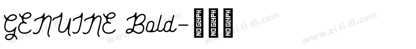 GENUINE Bold字体转换